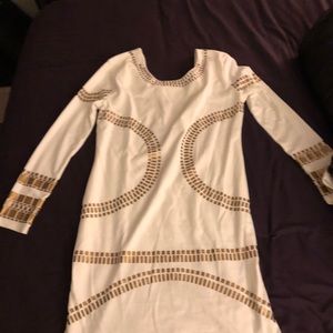 Beautiful gold embellished dress.